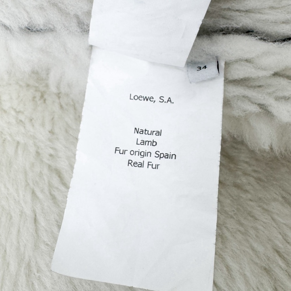 Loewe Black and White Shearling Leather Jacket - Picture 12 of 12